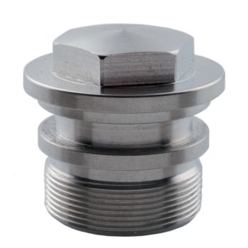 Aluminium Fork Top Nut, 1 Piece (Hexagon Head 22mm, Convex/Domed, without O-Ring)