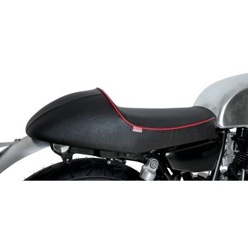 KEDO Seat 'Classic Racer', Black with Red Piping, without Rear Brackets