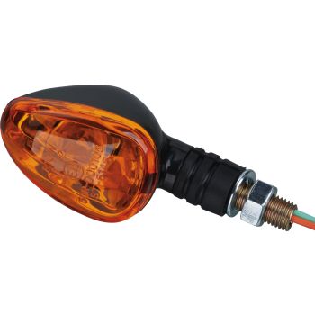 Duke-Style Mini-Indicator, Short Stem, Black, 1 Pair, 'E'-marked, Stem Length=20mm/75mm Overall/ M10, Bulb: BA15s 12V/10W