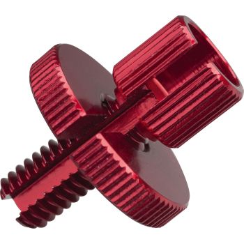 M8x1.25 Adjusting Screw incl. Nut for Brake or Clutch Control Cable, 1 Piece, Red Anodized (OEM Quality, suitable for cables with max 9mm outer diameter)