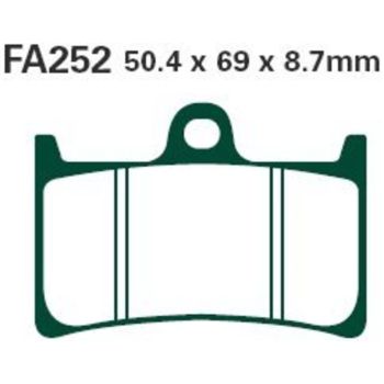 EBC DoubleH sintered Brake Pads, Front Left/Front Right (Vehicle Type Approval)