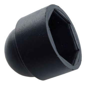 M8 'Dome-Nut' Cover, Plastic, for Hex-Bolt, Black, suitable for Wrench-Size 13mm, 1 Piece