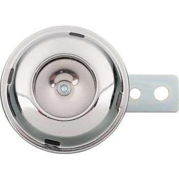 Horn, 6V, 100dB, matt silver zinc plated, diameter=71mm, without rubber between horn and bracket