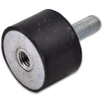 Rubber Buffer Diameter 20mm, Heigth 20mm, M6x18mm Male / M6 Female Thread