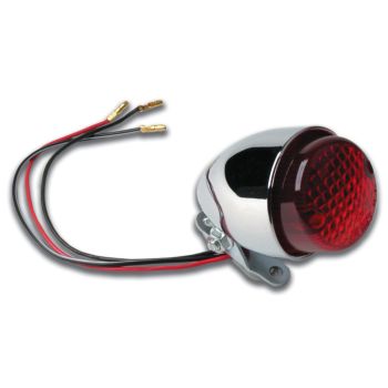 Mini-Taillight 'TEXAS' (E-marked), chrome-plated Housing (incl. Bracket)