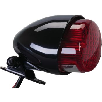 Mini-Taillight 'TEXAS' (E-marked), Black Housing (incl. Bracket)