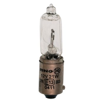 Replacement Bulb, Halogen, BAY9S 21W/12V, 1 Piece (Suitable for 6V, too)