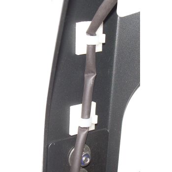 Self-Adhesive Fastener/Clips, white, 1 pair (25x25x10mm, clamping range 7mm)