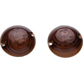 Replacement Lens for handlebar indicators, smoke lens, set of 2 ('E'-marked)