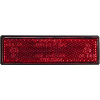 Rear Reflector, 'E'-approved (red), size approx. 94x28mm, 2x M4 bolt (dist. 50mm)