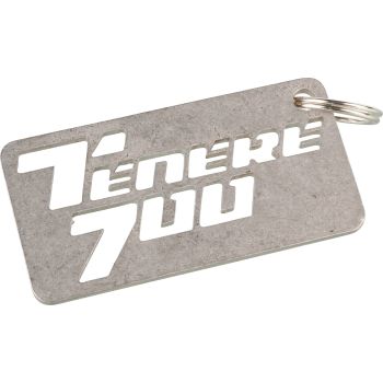 Key Fob with 'Ténéré 700' Logo, size 55x28mm, 2mm stainless steel with key ring