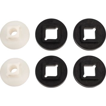 Headlight Mounting Set, 4x rubber, 2x sleeve, for mounting the headlight on the headlight brackets (suitable for original metal and plastic headlights)