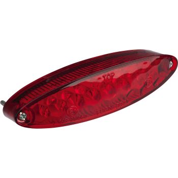 Mini LED tail light, red lens ('E'-approved) incl. license plate lamp, size 107x29mm, depth max. 32mm, distance of bolts 96mm