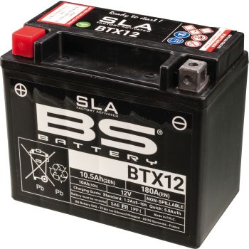 SLA Battery BS 12V / 10,5Ah maintenance-free filled, leak-proof due to SLA technology (without fleece, without gel) Type BTX12