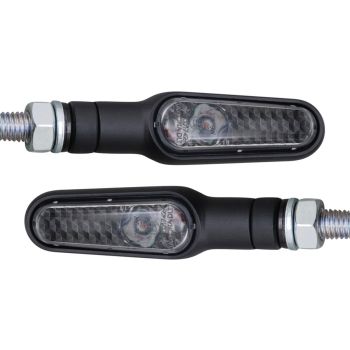 Daytona LED-Indicator D-Light, black metal housing dim. approx. LxWxH 70x20x16mm, tinted glass, e-approved, M8 thread, 1 pair (replaces 41144)