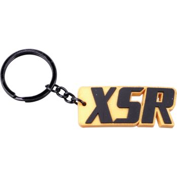YAMAHA 'XSR' key ring, black metal ring and PVC material, perfect for every XSR rider or -fan, black/gold