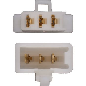 3-Pin Connector Housing with Snap-In Nose incl. 2x3 Connectors Type 110