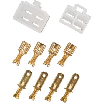 4-Way Connector/Housing-Set with Snap-In Nose incl. 2x4 Connectors Type 250