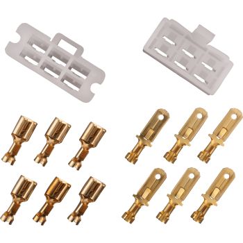 6-Way Connector/Housing-Set with Snap-In Nose incl. 2x6 Connectors Type 250