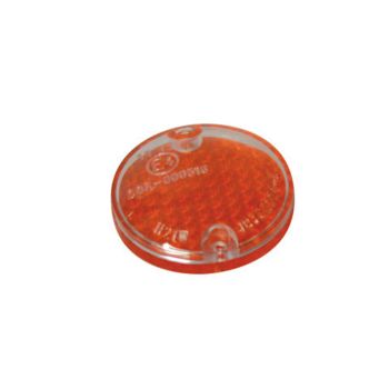 Indicator Lens for Arizona Indicators, 1 piece (two-piece: amber glass with transparent cover)