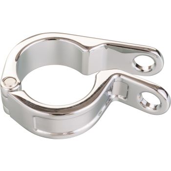 Clamp for Front Fork Inner Tube, chrome-plated, for 35mm inner tube, 1 piece, for e.g. indicator mounting with 10mm hole