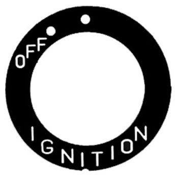 Ignition Switch Label, for 2-Position Main Switch (Universal)