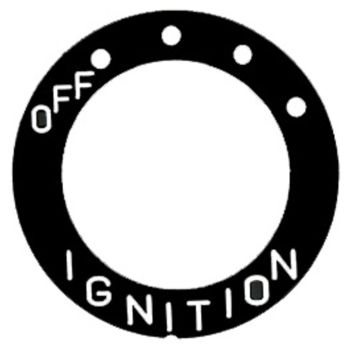 Ignition Switch Label, for 4-Position Main Switch (Universal)