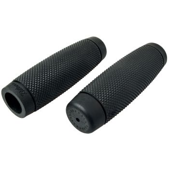 Handlebar Grip Biltwell 'Recoil', black, length 124mm, 1 pair, closed ends, suitable for 22mm handlebars