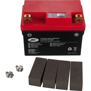 Lithium-ion Battery JMT HJTZ7S-FP 12V, 28.8Wh LiFePO4, incl. voltage indicator, weight 0.5kg (replaces e.g. YTZ7S, YTX7L-BS, TTZ7S)