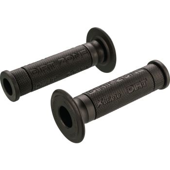 Rubber Grip 'Dirt', black, soft material mix, diameter 22/25mm, length 135mm, open ends, 1 pair, prepared for safety wire