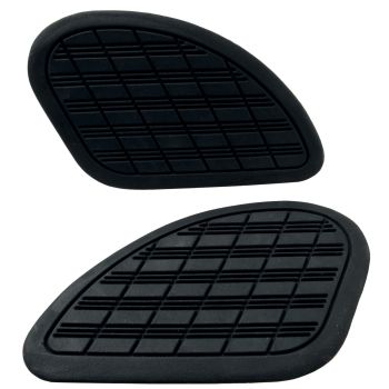 Scrambler Tank Pad, 1 Pair, Black, Self-Adhesive