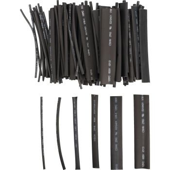 Shrink Tubing Refill Assortment, 100 pieces, black/grey, shrink ratio 2:1 for assortment box Art. 42024