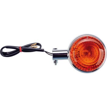 Indicator, Chrome-plated, for left/right and front/rear, 1 piece (4x needed), e-approved, (bulb: BA15s 12V/21W)