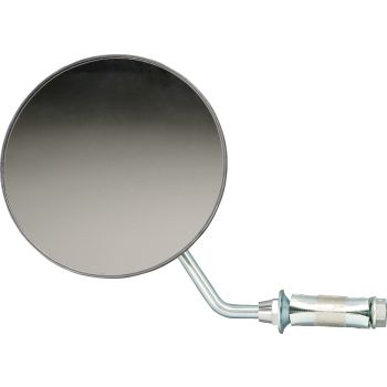 Bar End Mirror (Round), LH, Stainless Steel