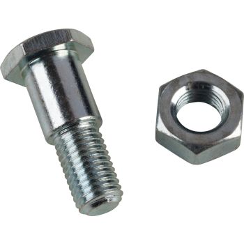 M10x32mmx1.5 Stud, Zink Plated, Flat Hex Head (4mm), Wrench Size 17mm, Plain Shaft Diameter 12mm, Length 15mm, Overall Length 36mm, incl. Nut