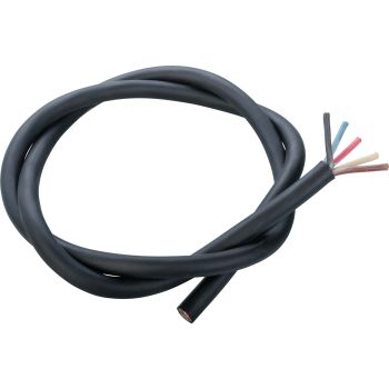 Cable, 1 metre, 5-way 1.5sq.mm each, (high-flexible black rubber shell with 10mm outer diameter)