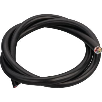 Cable, 1 Metre, 7-Way 1.5sq.mm, Colour-Coded, high-flexible black rubber shell with 11mm outer diameter