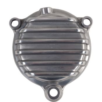 'ViRace' Oil Filter Cover with Cooling Fins, Aluminium polished
