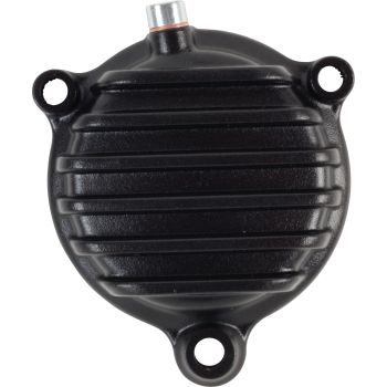 'ViRace' Oil Filter Cover with Cooling Fins, Black Coated