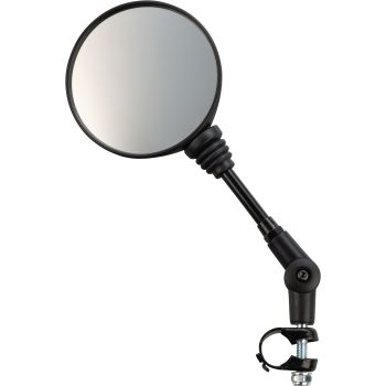 Enduro Mirror, foldable (tool-free, click-adjustable mirror arm), robust, e-approved, plastic housing, metal linkage & clamp