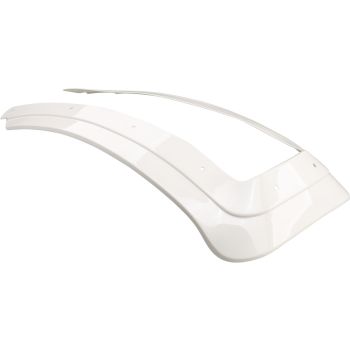 Front Fender Extension Clean White, with original mounting holes, suitable for fender item 50783-XX, rivet set see item 50792