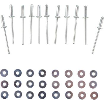 Fastening Set for Front Fender Widening Item 50791-XX, 10 pcs. blind rivets and 20 washers