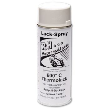 High Temperature Enamel, matt black, heat resistant up to 600°C, 400ml spray can (for header pipe and silencer)