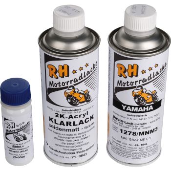 Base Coat 'Mat Grey Metallic 3', 375ml, 60ml Hardener & 375ml Clear Laquer Matt (MNM3)