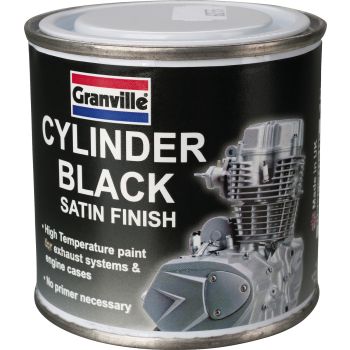 Granville 'Cylinder Black Satin Finish' Paint, 250ml (no primer coat required)