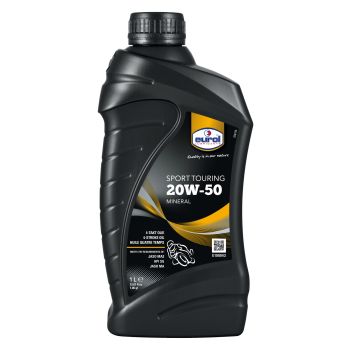 1l Eurol 20W50 4-stroke Mineral-based Motorcycle Engine Oil, additives against wear, deposits and oxidation (meets the specifications API SG, JASO MA2)