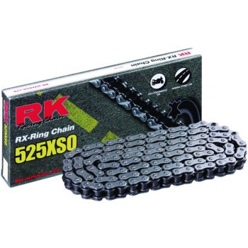 RK RX-Ring Chain 525XSO, 122 links, open type with hollow rivet chain joint. Massive chain joint see item 91200