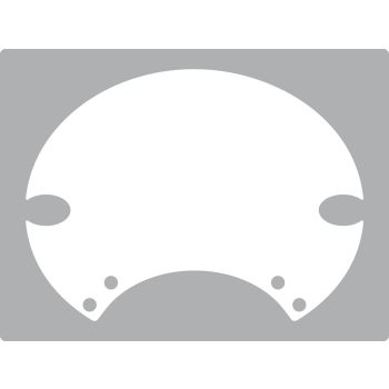 White Start Number Plate Sticker, 1 piece, suitable for SixDays start number plate PrestonPetty, item 60405W/G, 60406W/G or 60407W/G