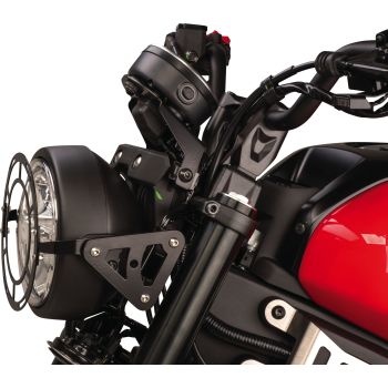 Speedo Bracket for OEM Speedo, moves the speedo unit upwards for ease of use and better readability, stainless steel black coated, easy conversion