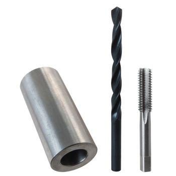 Repair-Kit for Rear Upper Shock Absorber Seat incl. Drilling Template, HSS Drill Bit, M8 Tap Drill